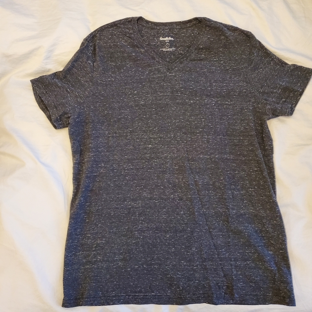 Goodfellow & Co spacedye grey heather men's Large tshirt